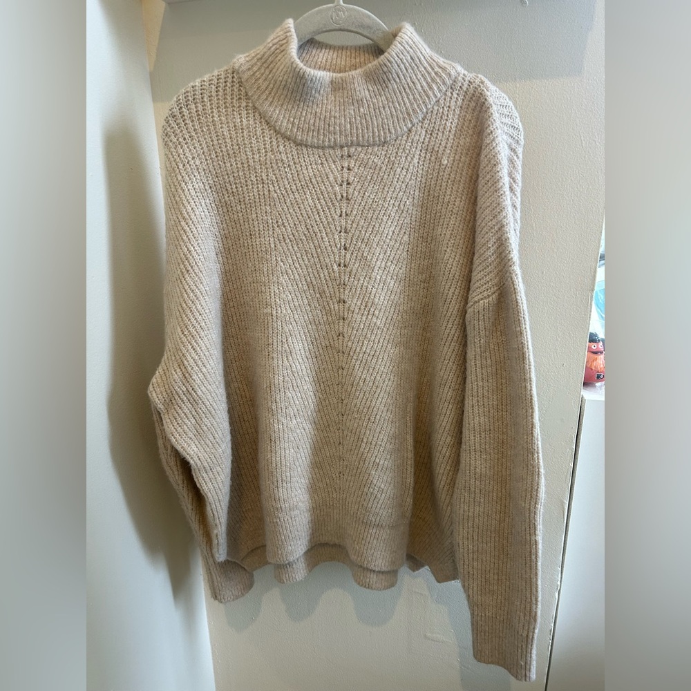 Dress Forum Cream Turtleneck Thick Sweater